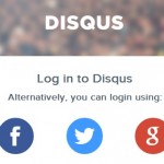 Disqus login screen