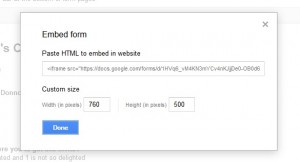 Embed google form screen two copy code
