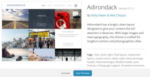 Adirondack theme for WordPress
