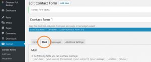 Contact Form 7 Setting