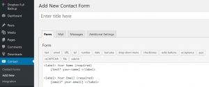 Contact Form 7 New Options Settings