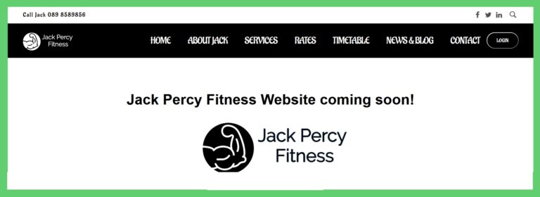 Jack Percy Coming Soon page